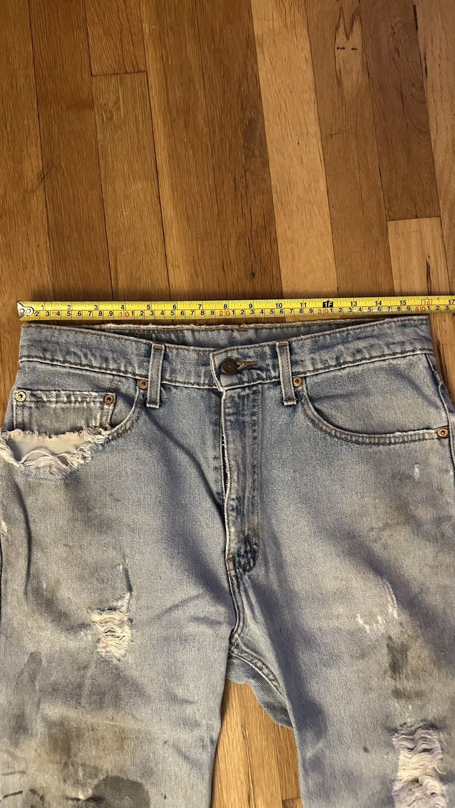 Levi's Vintage Clothing × Vintage Vintage oil stained Levi’s 505 Size US 30 / EU 46 - 2 Thumbnail