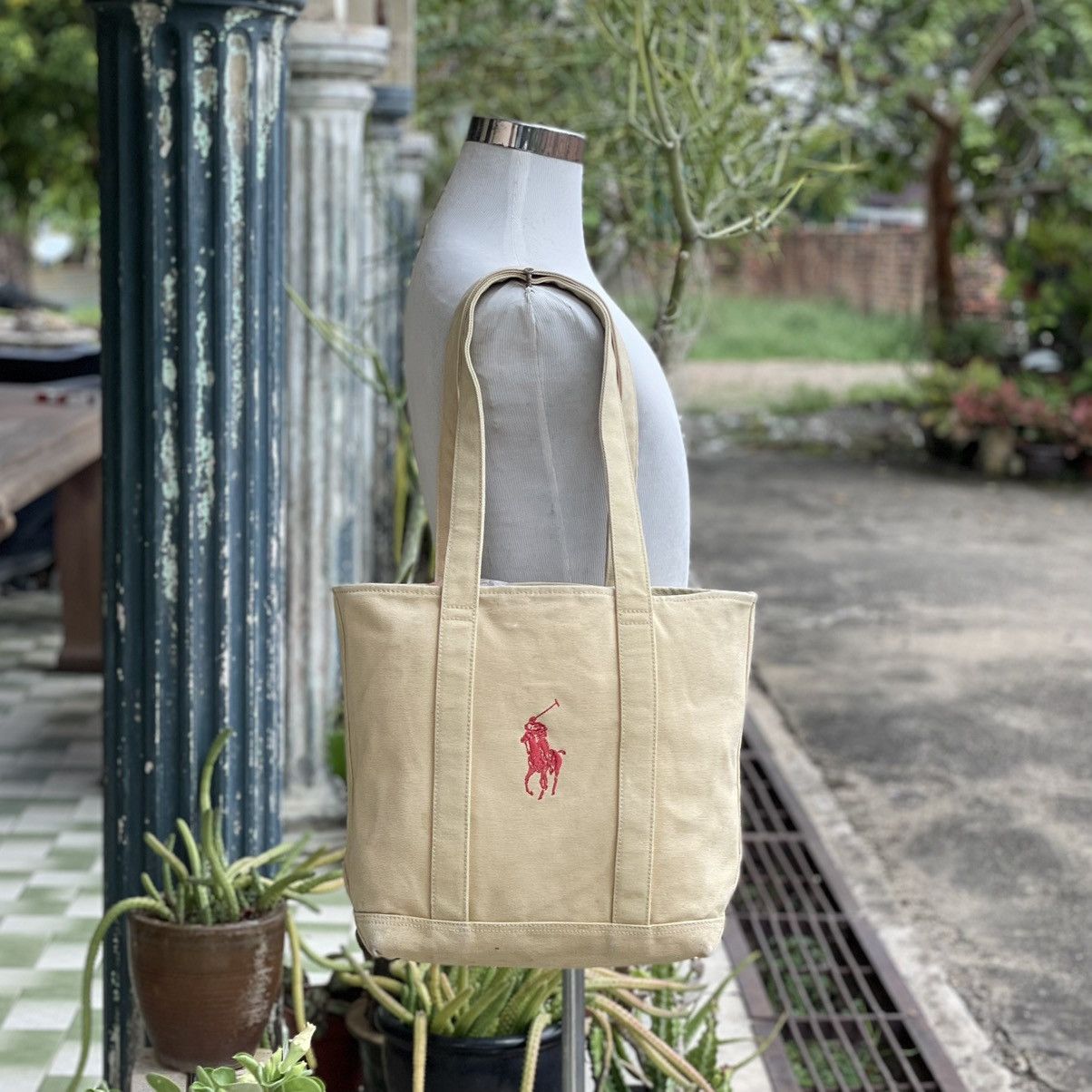 Tote Ralph Lauren Sacoche Ralph Lauren Khaki Canvas Tote