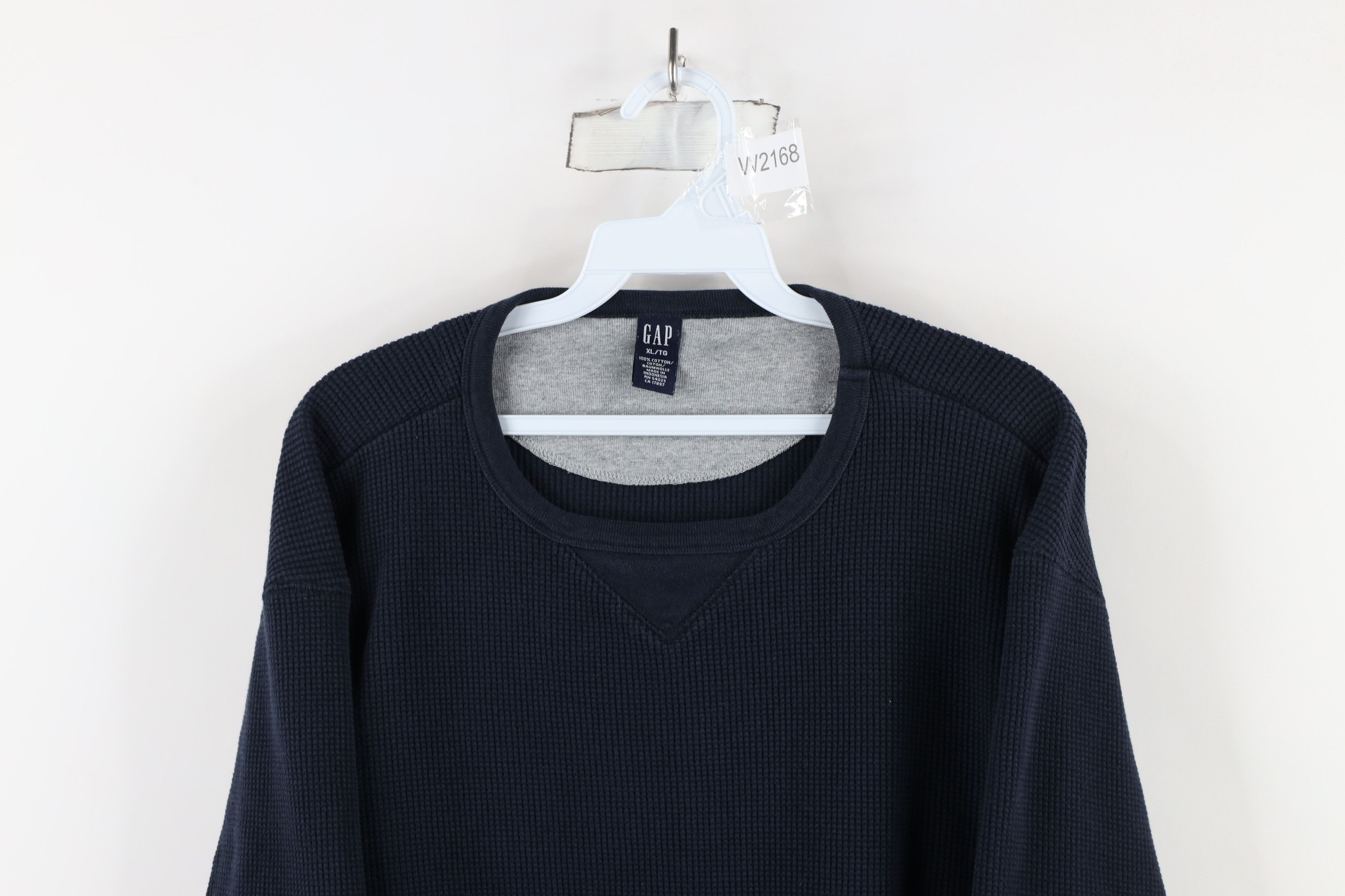 Gap × Vintage Vintage Gap Heavyweight Waffle Knit Long Sleeve T-Shirt Size US XL / EU 56 / 4 - 2 Thumbnail