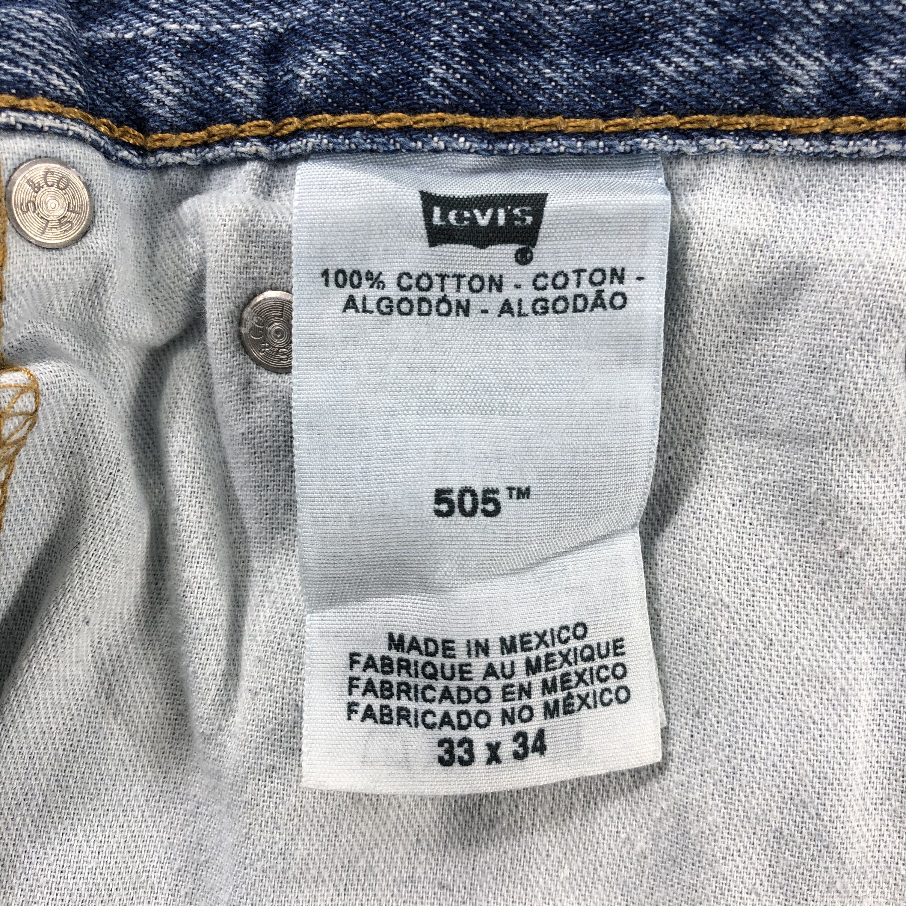 Levi's Vintage Blue Wash Levis 505 Jeans-J2585 Size US 34 / EU 50 - 12 Thumbnail