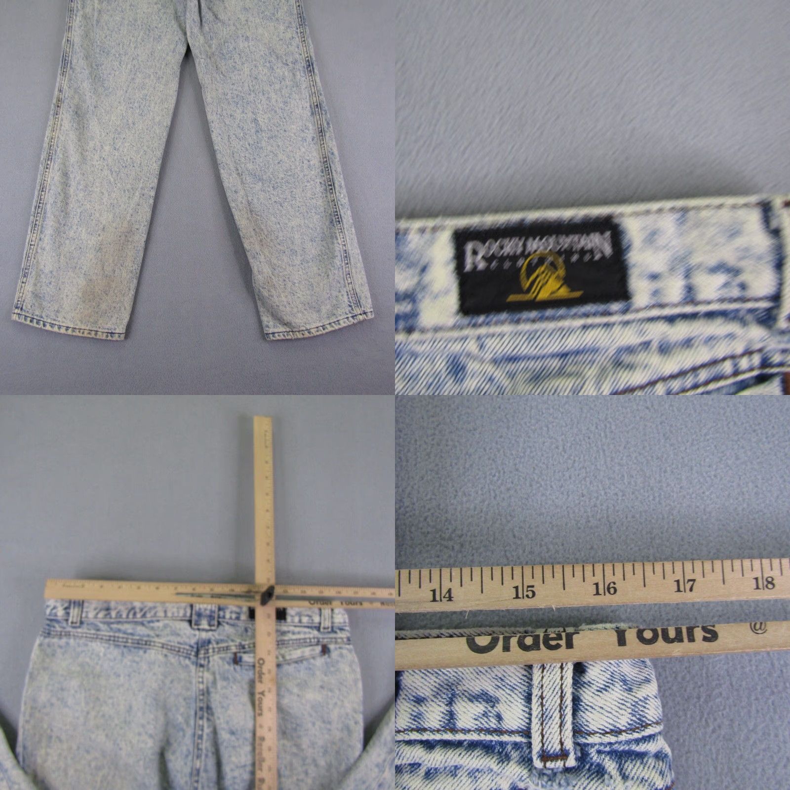 Vintage VINTAGE Rocky Mountain Jeans 34x34 Blue Denim Bareback Horse Riding Womens Size 24" / US 00 / IT 34 - 8 Thumbnail