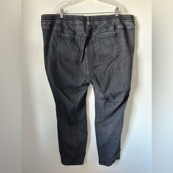 Torrid Torrid Feel the Fit Black Drawstring Straight Leg Jeans Size 38" / US 16 / IT 52 - 2 Thumbnail