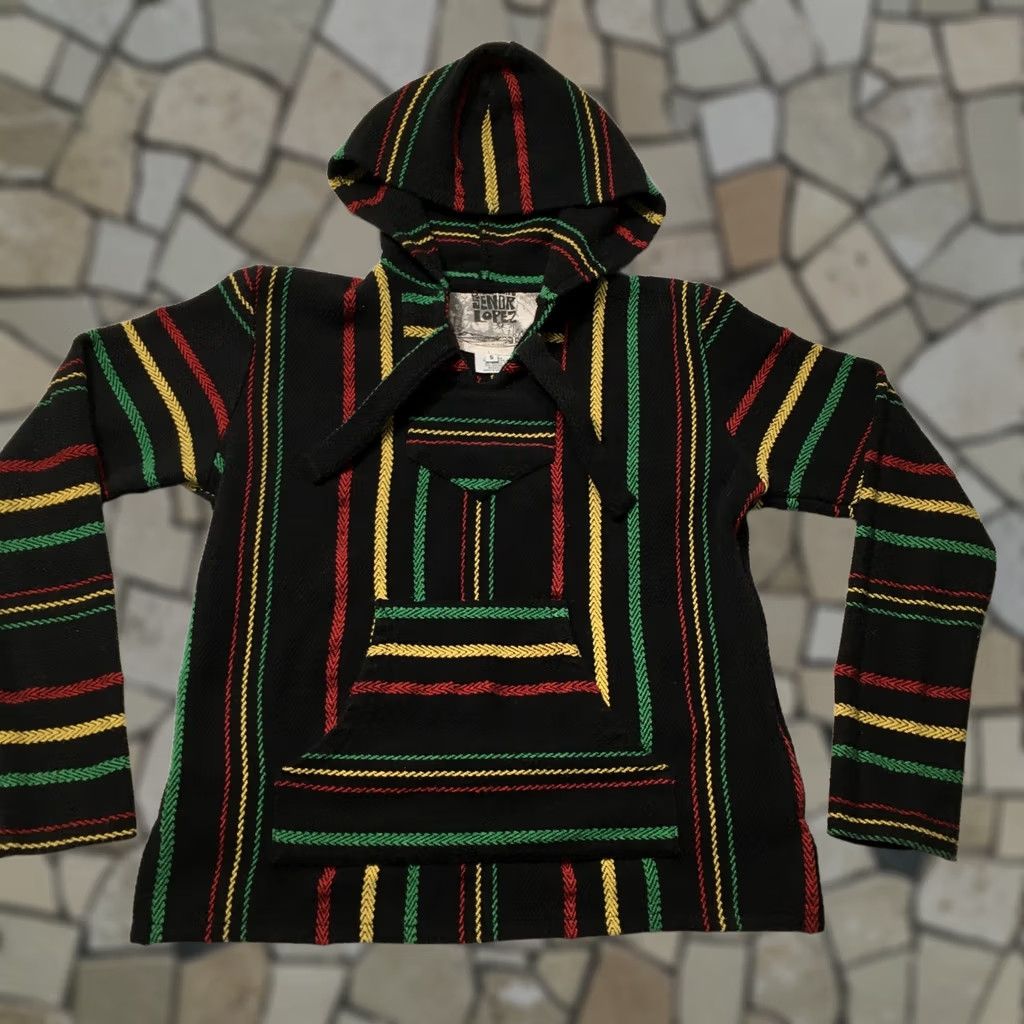 Vintage VINTAGE Senor Lopez Baja Hoodie Pullover Poncho Unisex S Original Rug Beach Surfer Skate Size US S / EU 44-46 / 1 - 1 Thumbnail