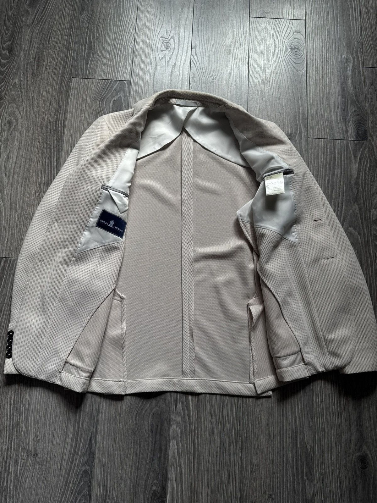 Eredipisano Eredi Pisano Roma Cotton Light Blazer in Beige 50R Size 50R - 7 Thumbnail