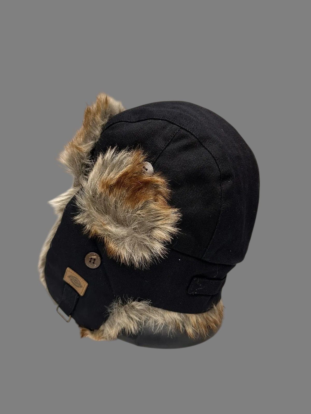 Le Grande Bleu (L.G.B.) Y2K Dickies Retro Black Trapper Hat Faux Fur Vintage Size ONE SIZE - 8 Thumbnail