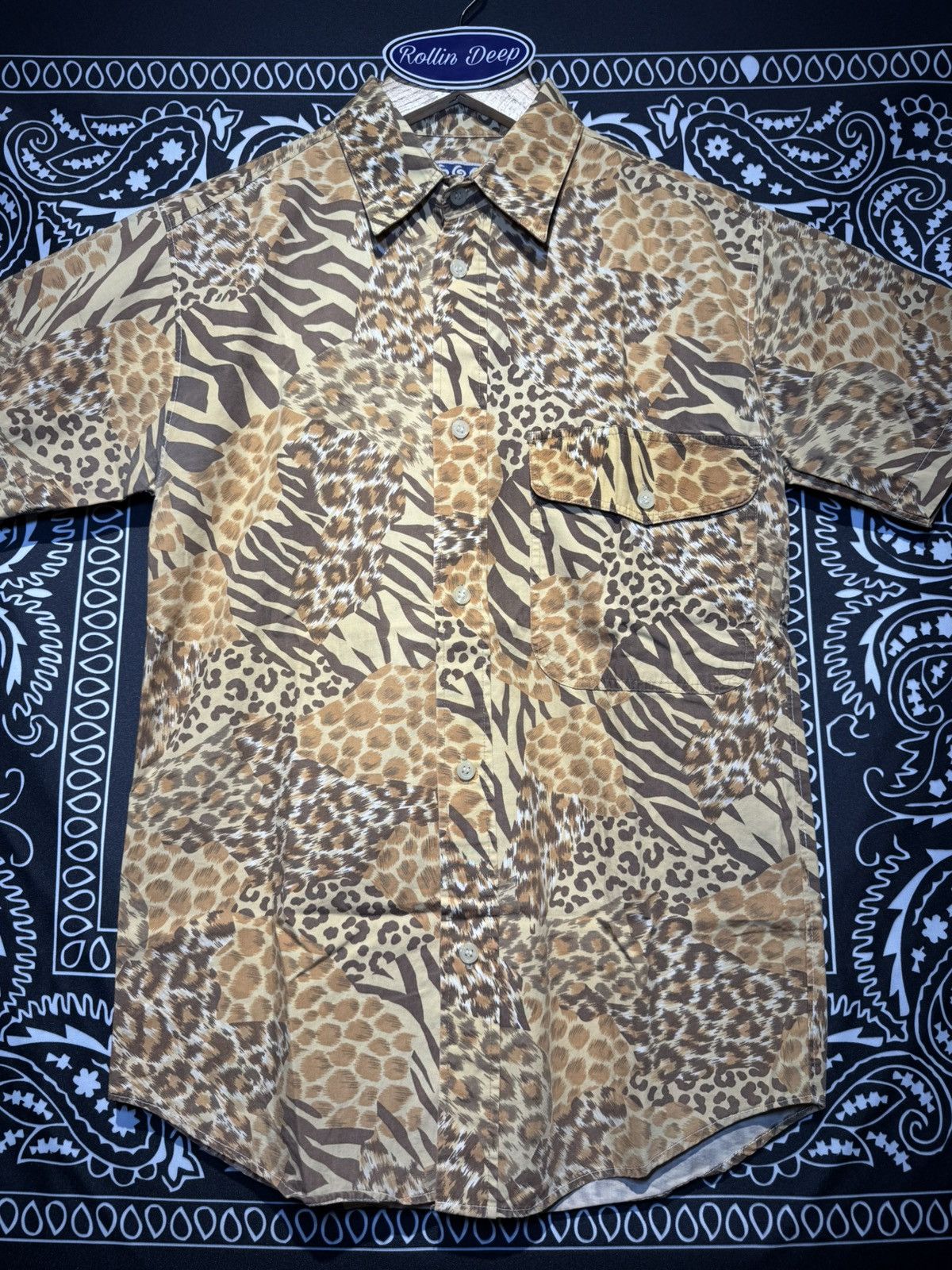 Vintage Vtg Altro Leopard Button Up Shirt Size US M / EU 48-50 / 2 - 3 Thumbnail