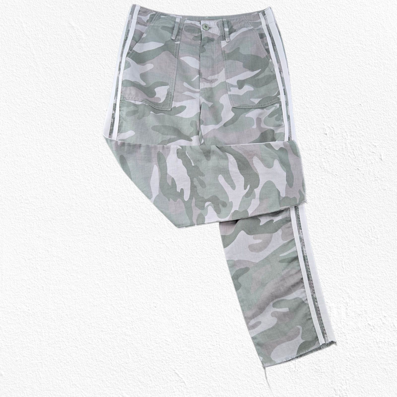 MOTHER Mother Shaker Chop Crop Fray Green Camo Pants Size 27 Size 27" / US 4 / IT 40 - 13 Thumbnail