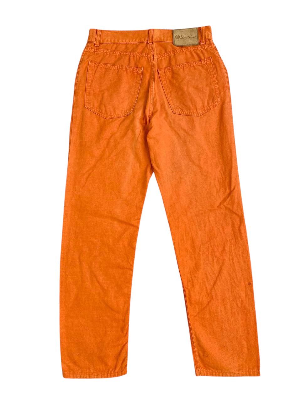 Loro Piana 2000's Lora Piana Faded Orange Denim Pants Size US 30 / EU 46 - 6 Thumbnail