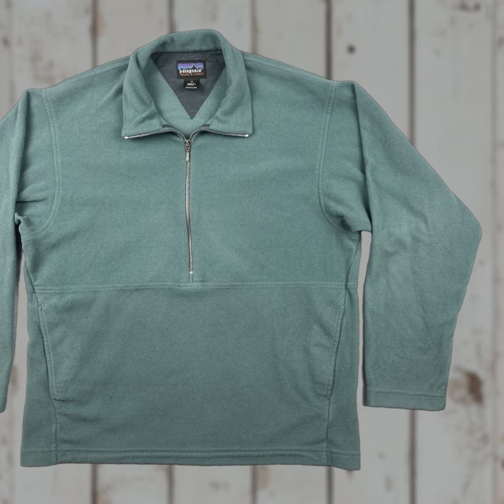 Patagonia VINTAGE Patagonia Medium Micro D-Luxe 1/4 Zip Pullover Green Fleece 90s Mens M Size US M / EU 48-50 / 2 - 1 Thumbnail