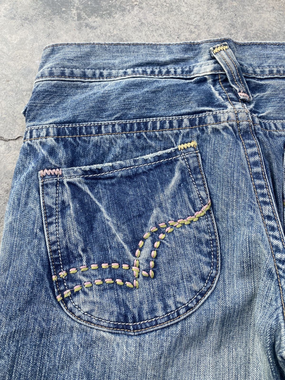 Japanese Brand BRAPPERS Distressed Boyfriend Jeans Size 29" - 10 Thumbnail