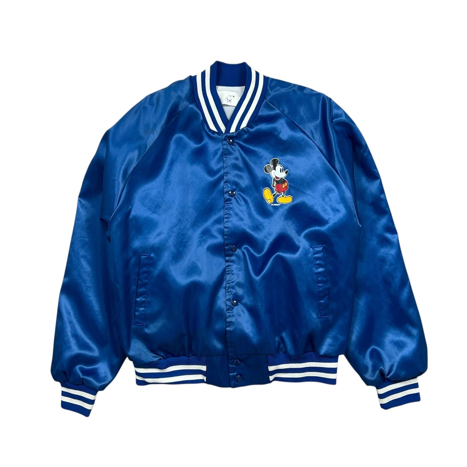 Disney VTG 90s DISNEY MICKEY MOUSE CHALK LINE SATIN JACKET SIZE XL Size US XL / EU 56 / 4 - 2 Thumbnail