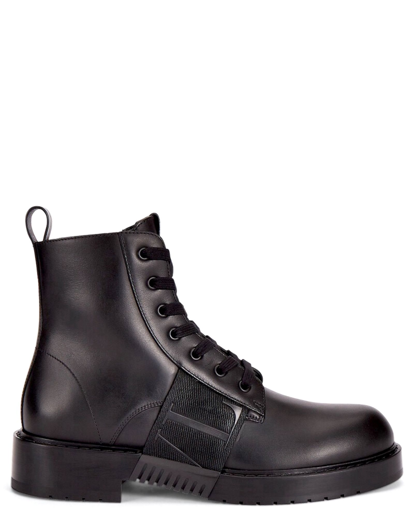 Valentino WY2S0E55 PPW 0NO VL7N City Combat Boot in Calfskin