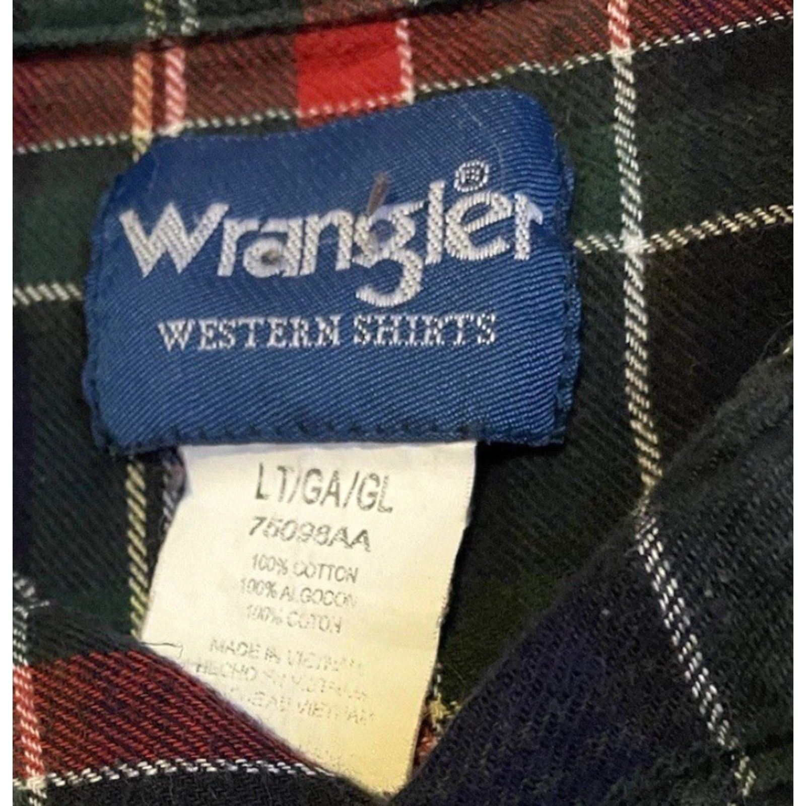 Wrangler VINTAGE Wrangler Pearl Snap Shirt L Women Green Plaid 90s Cowboy Grunge Western Biker Retro Riding Trucker Size L / US 10 / IT 46 - 3 Thumbnail