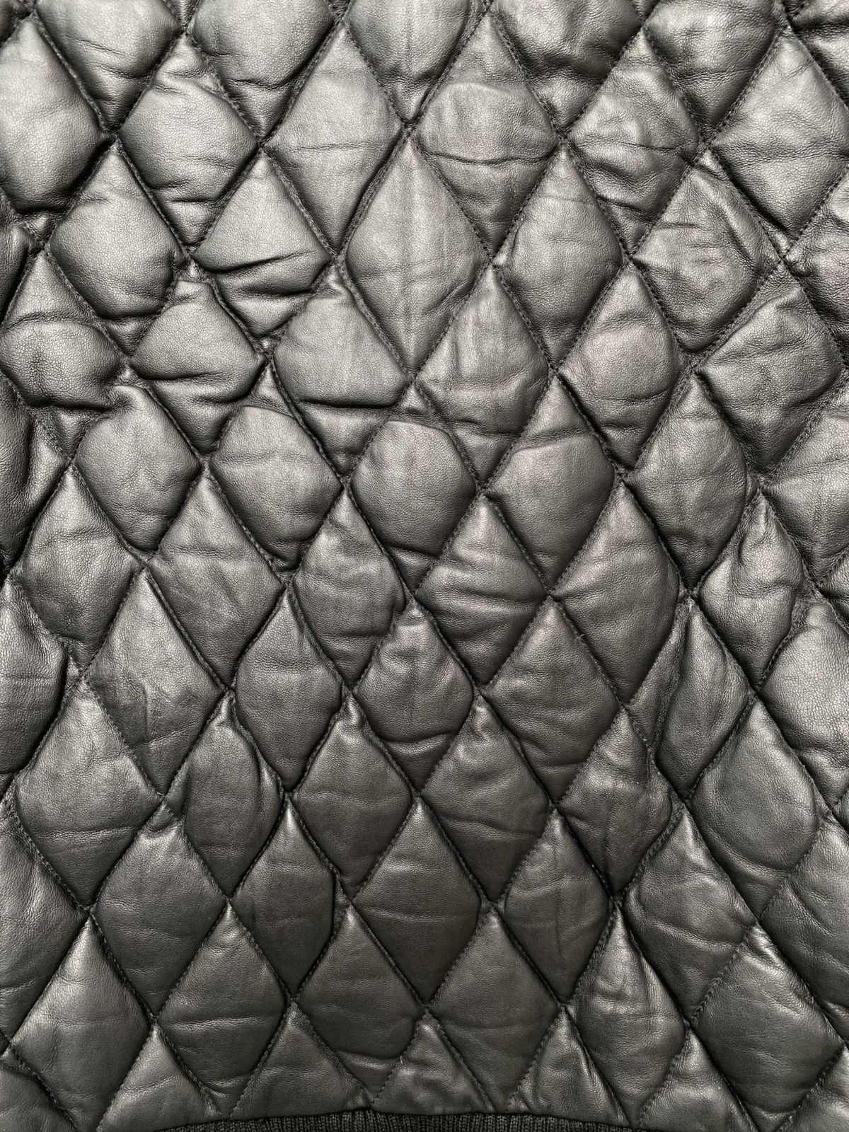 Japanese Brand 2000s- Kawanoyakata Schaffen- Quilted Leather Down Jacket Size US M / EU 48-50 / 2 - 14 Thumbnail