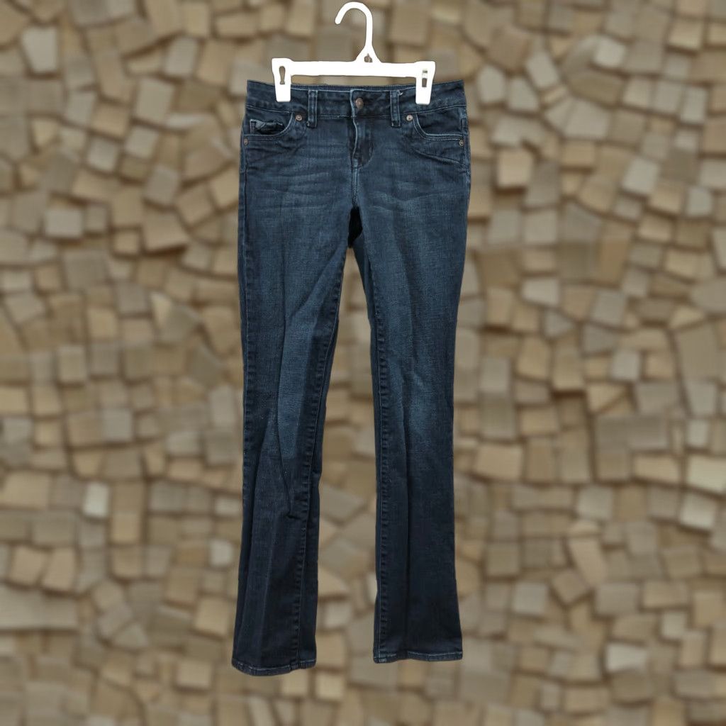 Denime dELiA*s Jeans 0 Juniors Mid Rise Dark Wash Blue Denim Skinny Size 25" / US 0 / IT 36 - 1 Thumbnail