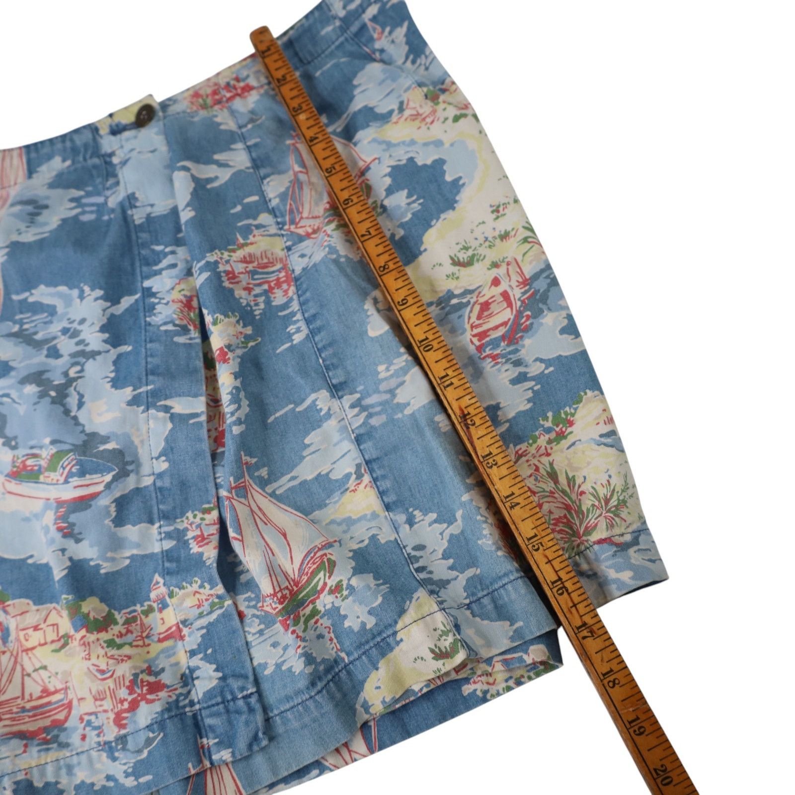 Liz Claiborne × Vintage Vintage Liz Claiborne Tropical Sailing Print Skort Size 28" / US 6 / IT 42 - 8 Thumbnail