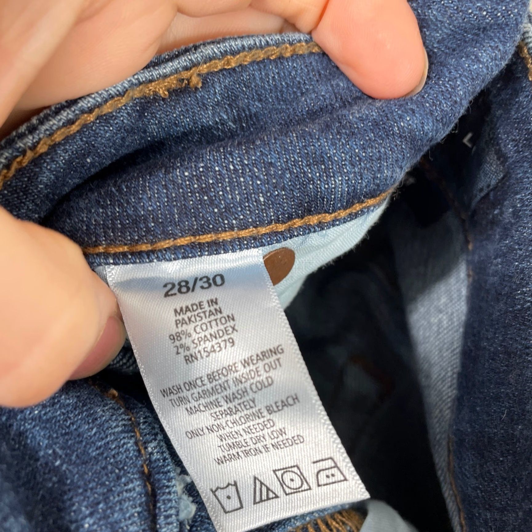 Aeropostale AeroPOSTALE Jeans Straight Leg Mens 28x30 Denim Blue Dark Wash Skater Stretch Five Pocket Regular Rise Mid Vintage: No Size US 28 / EU 44 - 5 Thumbnail