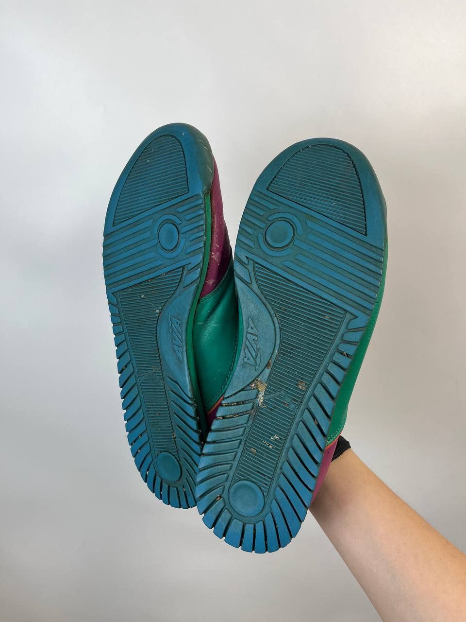 Avia AVIA 80s RETRO PURPLE GREEN LEATHER SNEAKERS WOMENS 9 Size US 9 / IT 39 - 10 Thumbnail