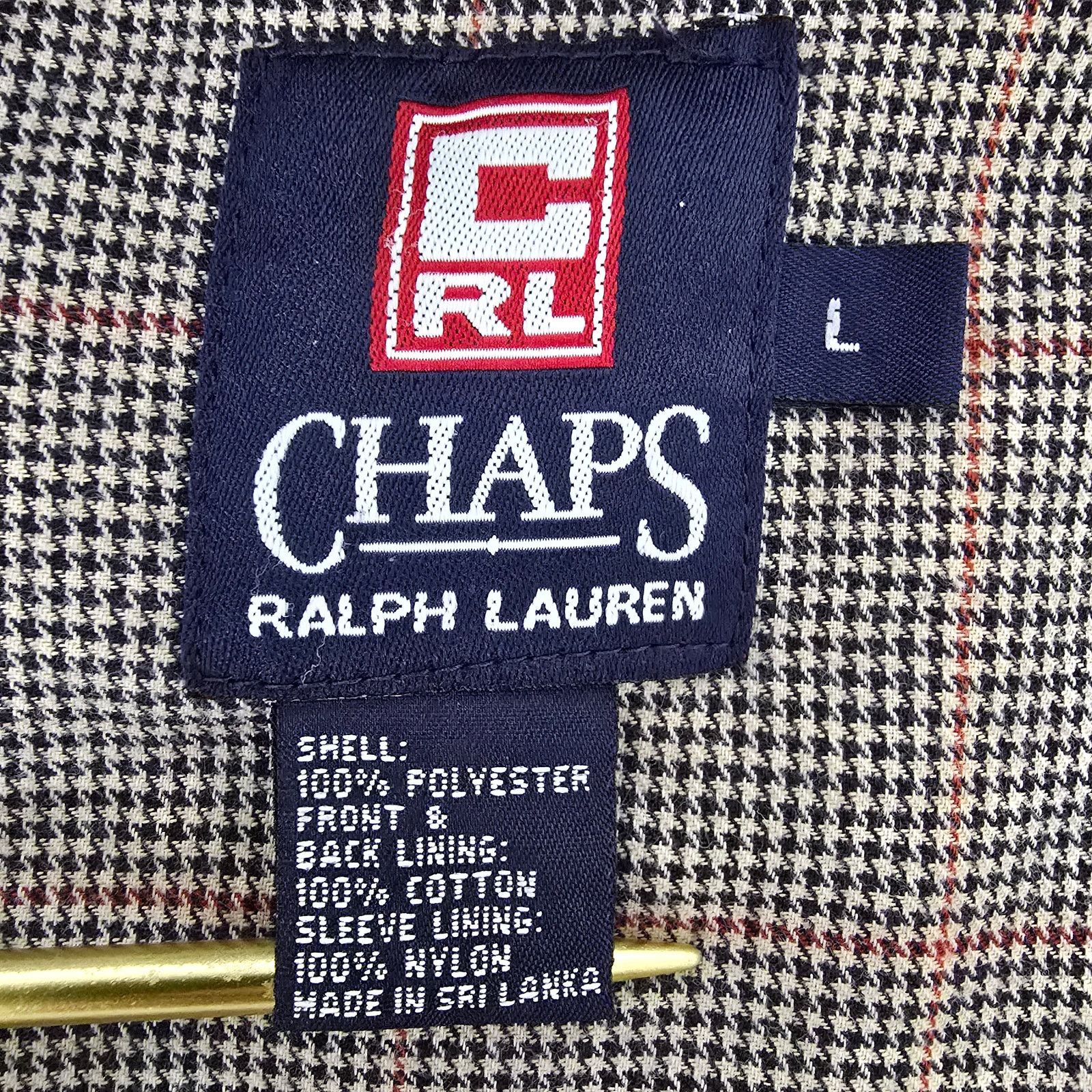 Chaps × Ralph Lauren × Vintage Ralph Lauren Chaps Bomber Jacket Houndstooth Lining Emblem Size US L / EU 52-54 / 3 - 14 Thumbnail