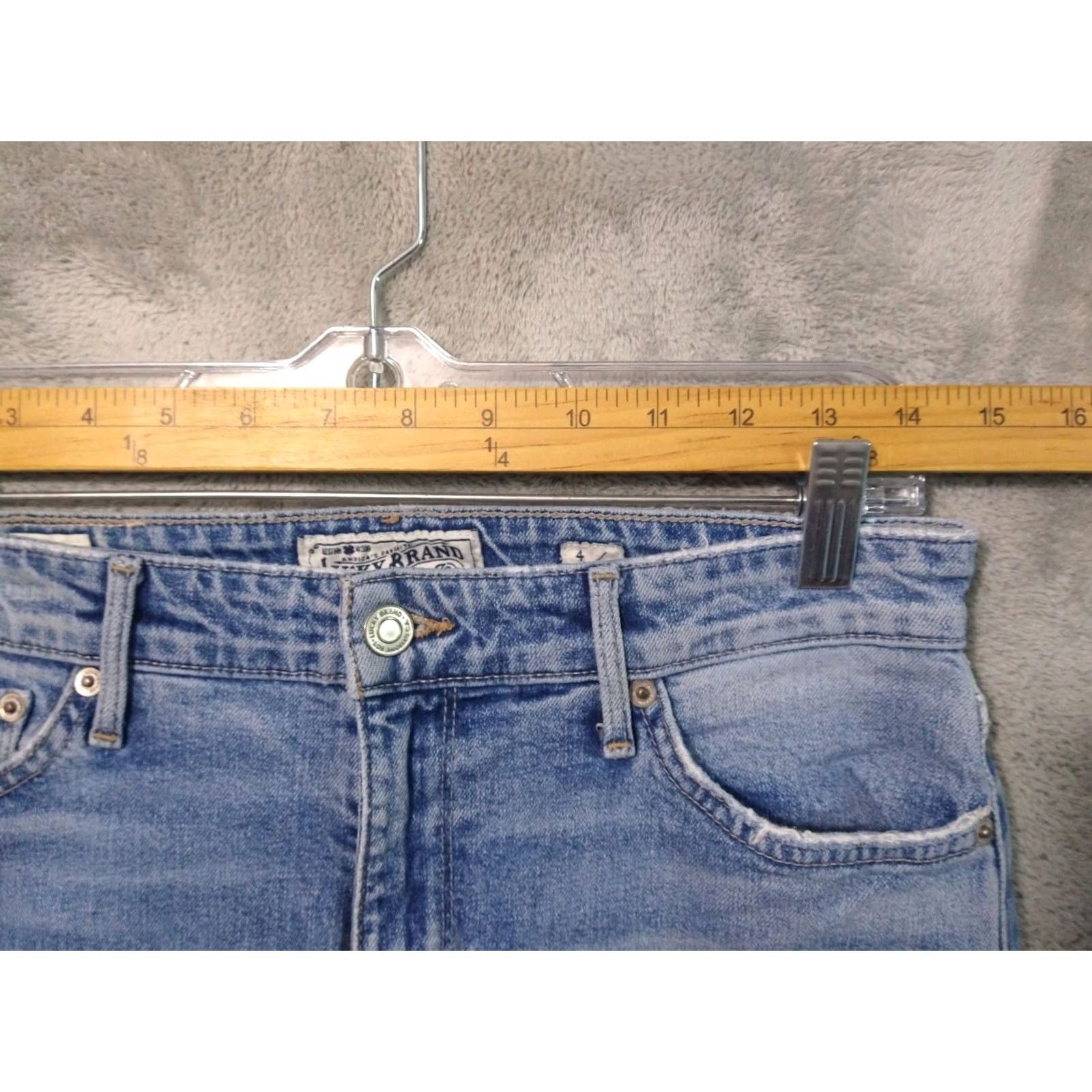 Lucky Brand Lucky Brand Jeans Womens 4/27 Blue Cone Denim AVA Skinny Mid Rise Distressed Size 4 27in Inseam 27in Blue 5-Pocket Design Denim Shirt? Size 27" / US 4 / IT 40 - 3 Thumbnail