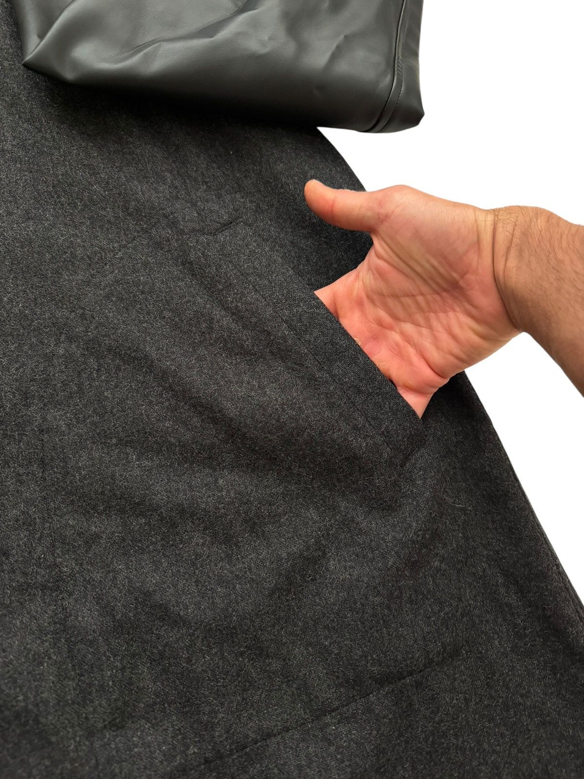 Comme des Garcons × Dover Street Market 1986 Staff Coat Leather Sleeve Wool Size US L / EU 52-54 / 3 - 5 Thumbnail