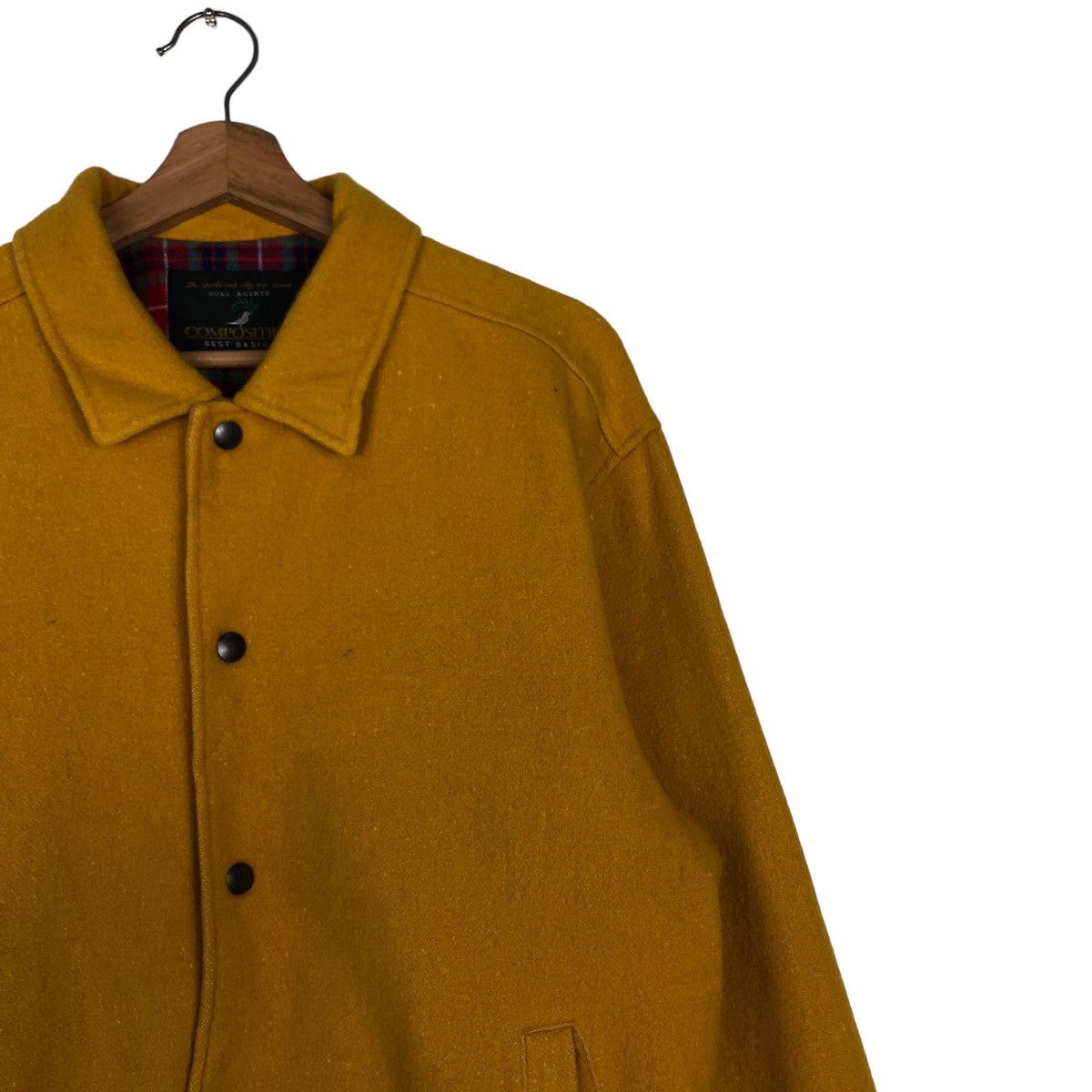 Japanese Brand Vintage Wool Bomber Jacket Sole Agents Tartan Design Lining Size US L / EU 52-54 / 3 - 6 Thumbnail