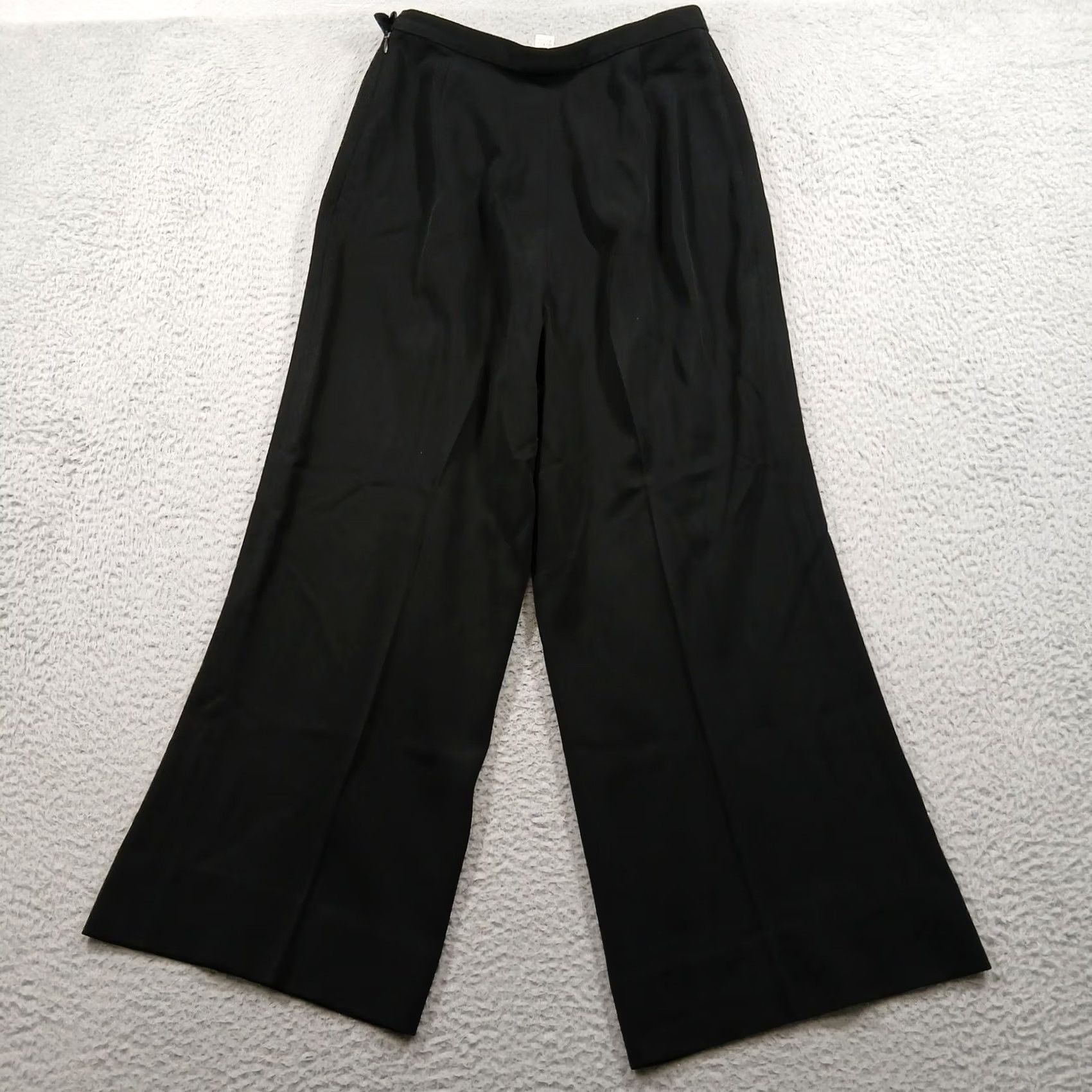 Vintage VINTAGE Calvin Klein Collection Wool Blend Wide Leg Trousers Women's Size 8 Black Pants Dress Pants Wide-Leg Size 30" / US 8 / IT 44 - 3 Thumbnail