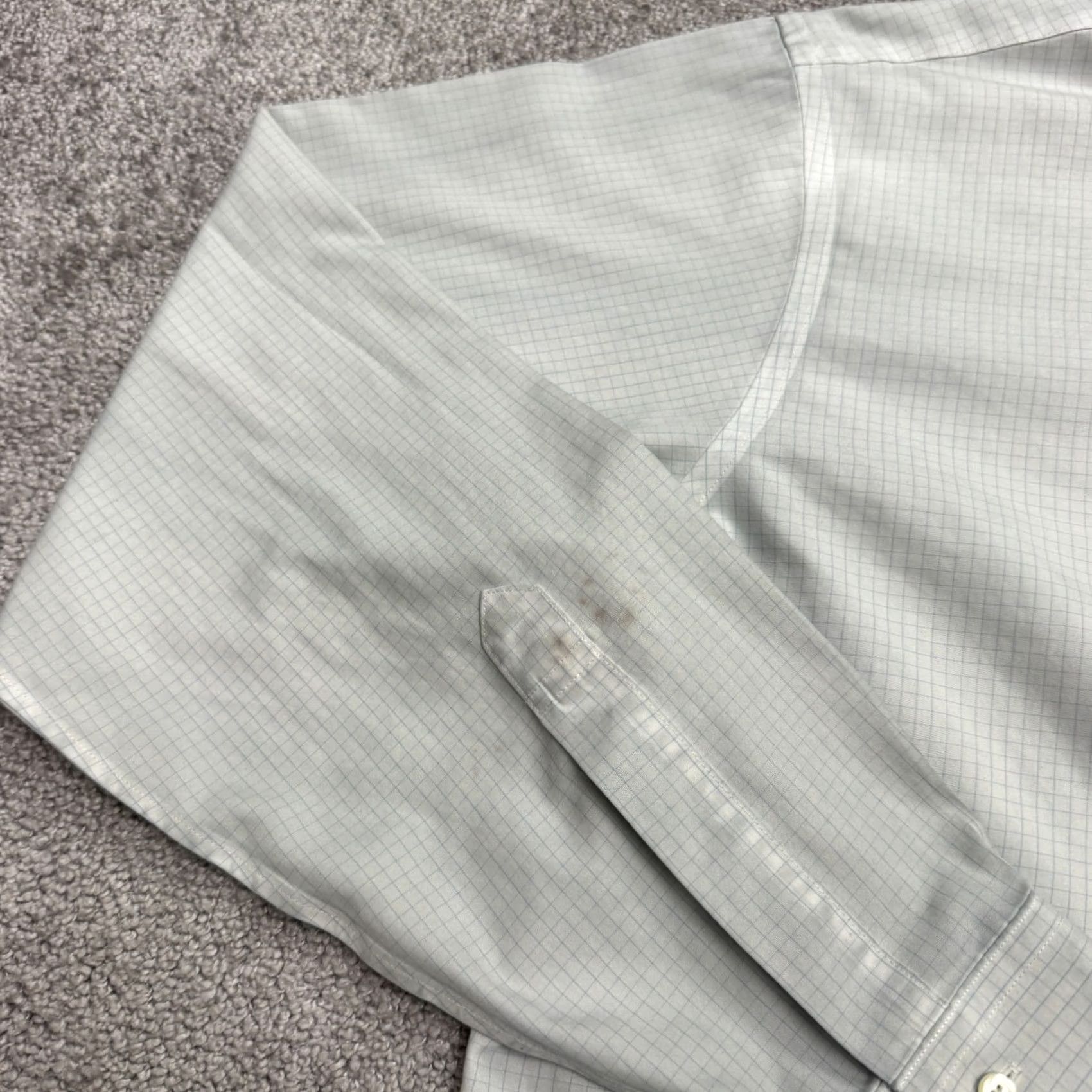 Brooks Brothers Brooks Brothers Dress Shirt Mens 16.5/36 Blue White Check Cotton Non-Iron Regular Size 46R - 4 Thumbnail