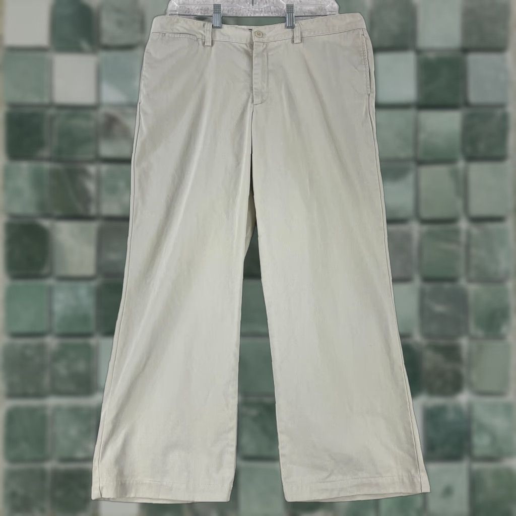 Ralph Lauren Ralph Lauren Pants Womens Size 12 Beige Straight Leg Cropped Mid-Rise Casual Size 34" / US 12 / IT 48 - 1 Thumbnail