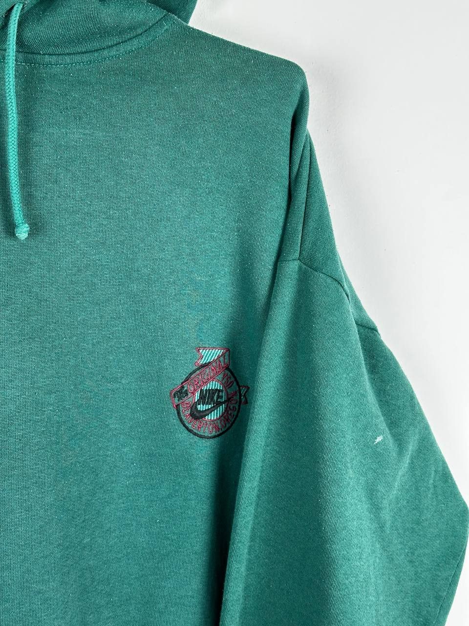 Nike × Vintage 80s Nike Center Swoosh Hoodie Streetwear Hype Sportswear Size US XL / EU 56 / 4 - 5 Thumbnail