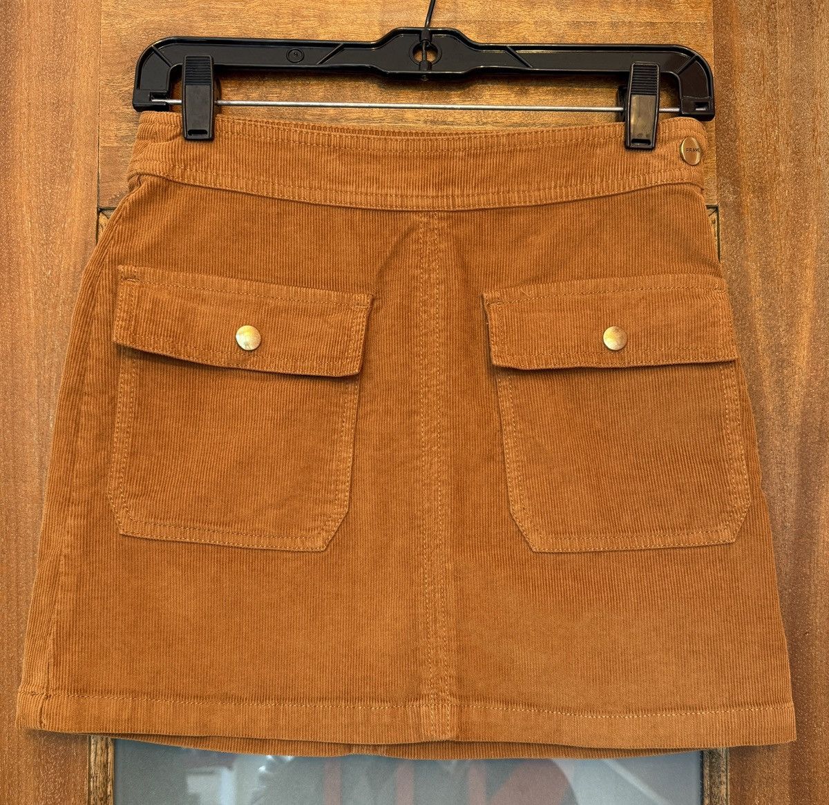 Frame Frame Denim Le Bardot Tobacco Corduroy Fall Mini Skirt Size 23" - 1 Thumbnail
