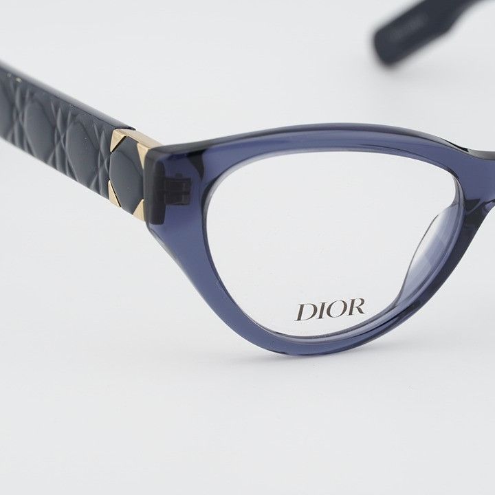Dior Dior LADY 95.22O B1I 3000 Eyeglasses Blue 52mm Cat Eye Frame Size ONE SIZE - 8 Thumbnail
