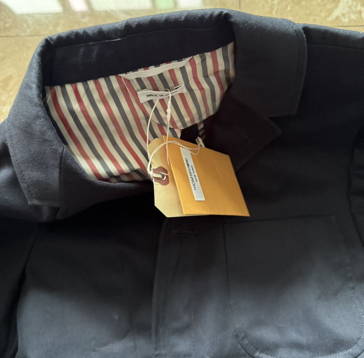 Thom Browne SQUARE CUT SHELL PATCH POCKET JACKET Size 38R - 6 Thumbnail
