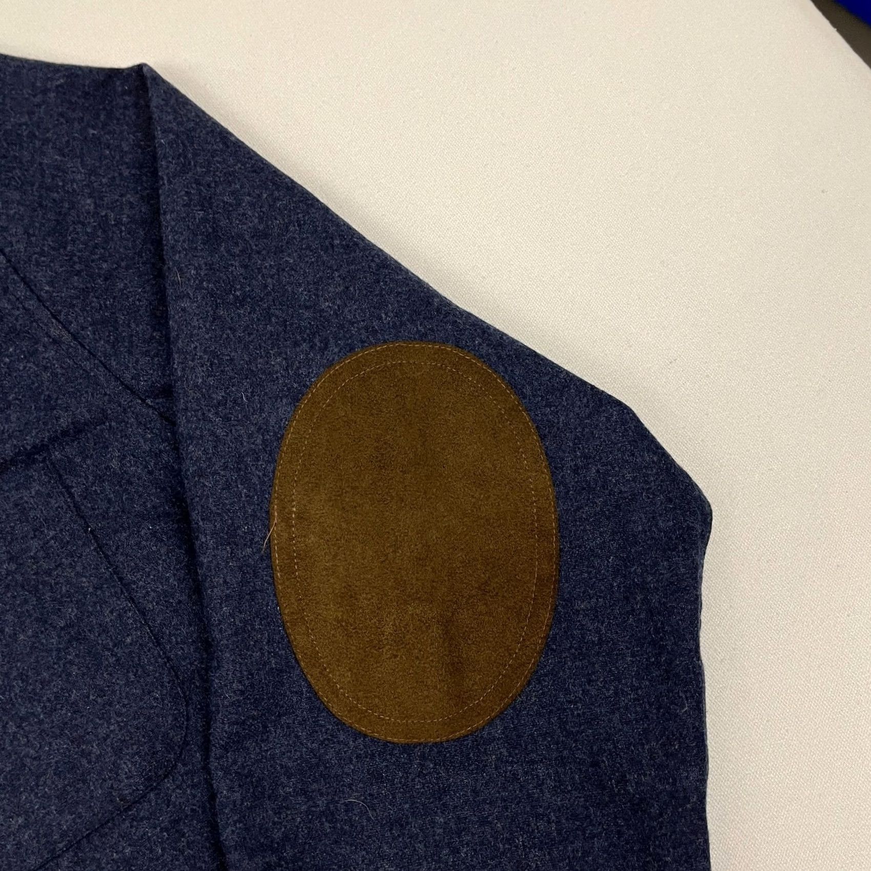 Pendleton Pendleton Trail Shirt Mens XL Fitted Blue Wool Suede Elbow Patch Western Hiking Size US XL / EU 56 / 4 - 3 Thumbnail