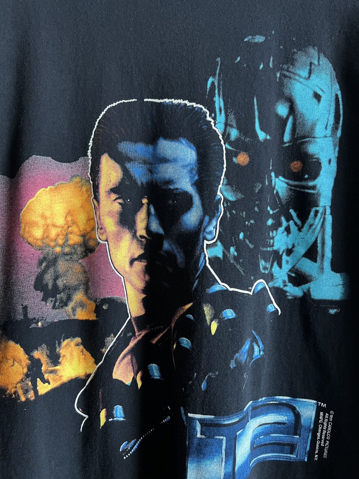 Vintage Vintage 1991 Terminator 2 Judgment Day Rare Design Tee Size US L / EU 52-54 / 3 - 3 Thumbnail