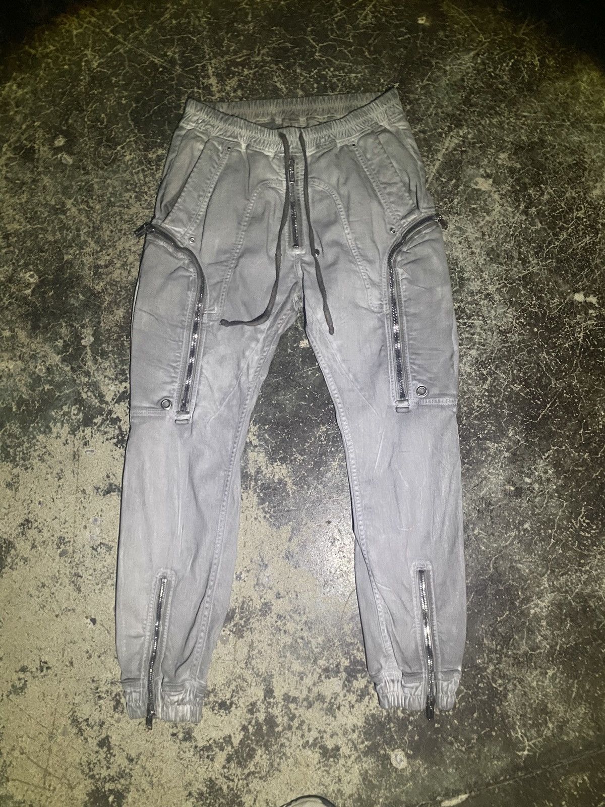 image of Rick Owens 1/1 Bauhaus Cargo Pants Made By @nyreearts in White, Men's (Size 32)