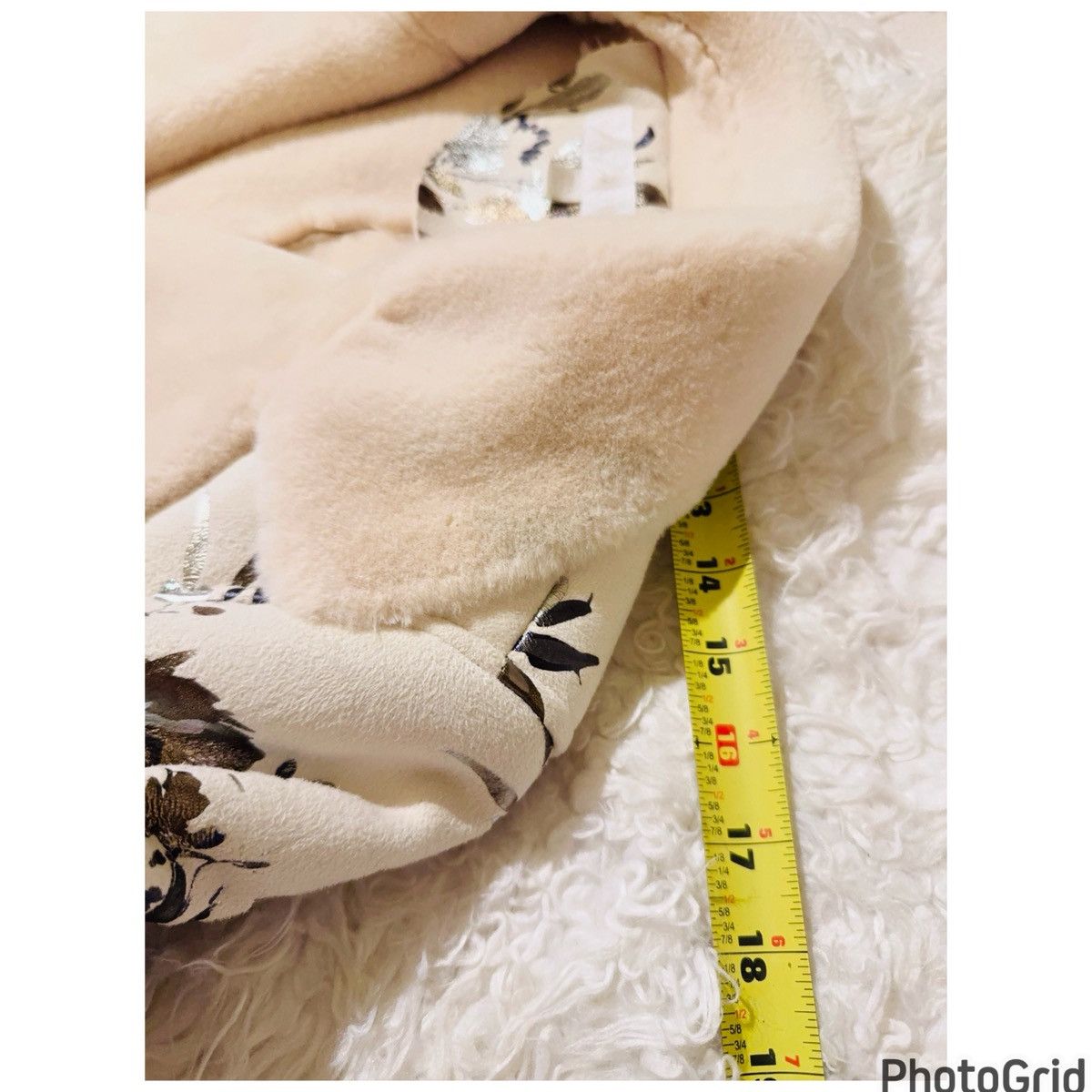 Boston Proper Boston Proper Shearling Shimmer Floral Faux Suede Coat Size S / US 4 / IT 40 - 9 Thumbnail