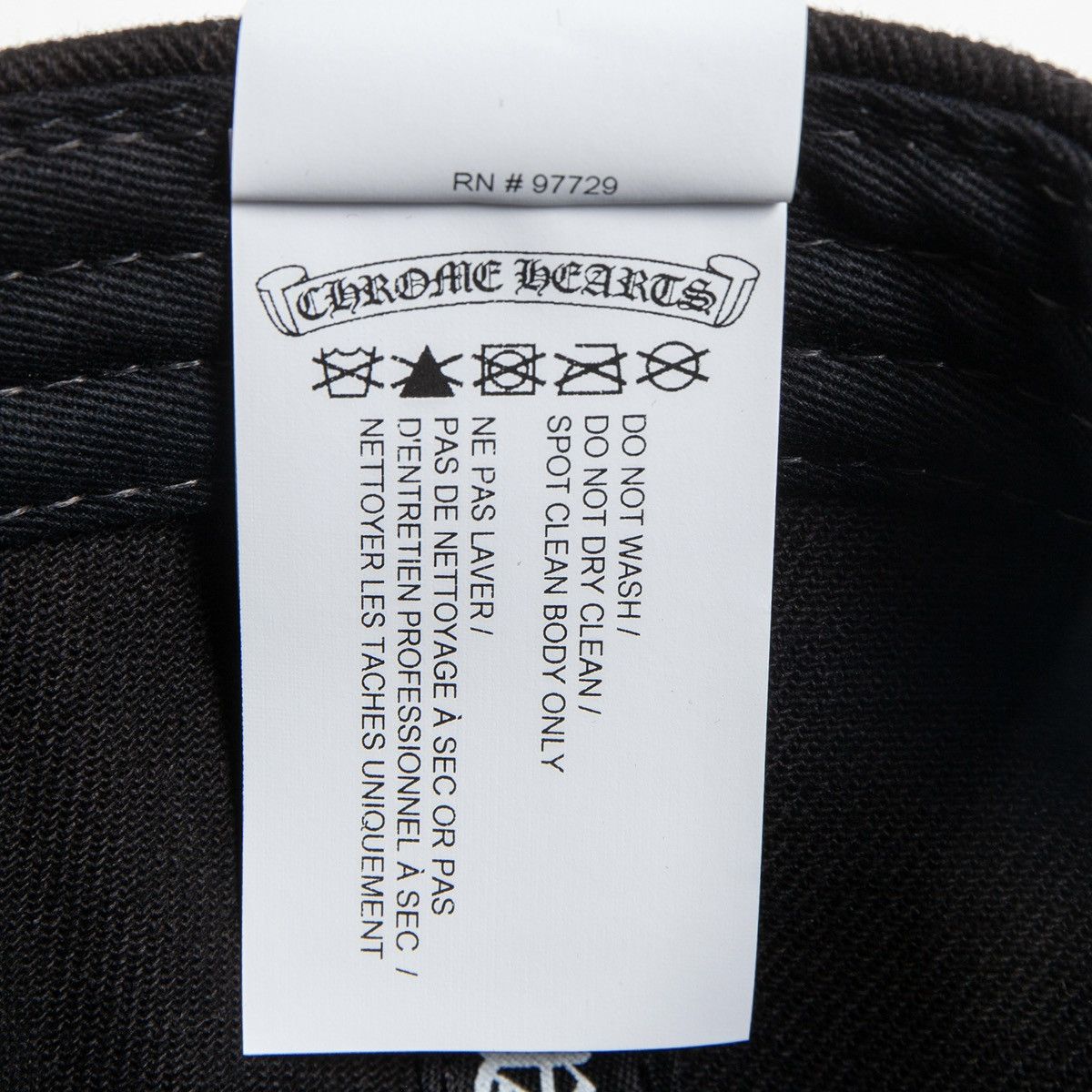 Chrome Hearts Embroidered Vertical Logo Baseball Hat Denim Black White Size ONE SIZE - 10 Thumbnail