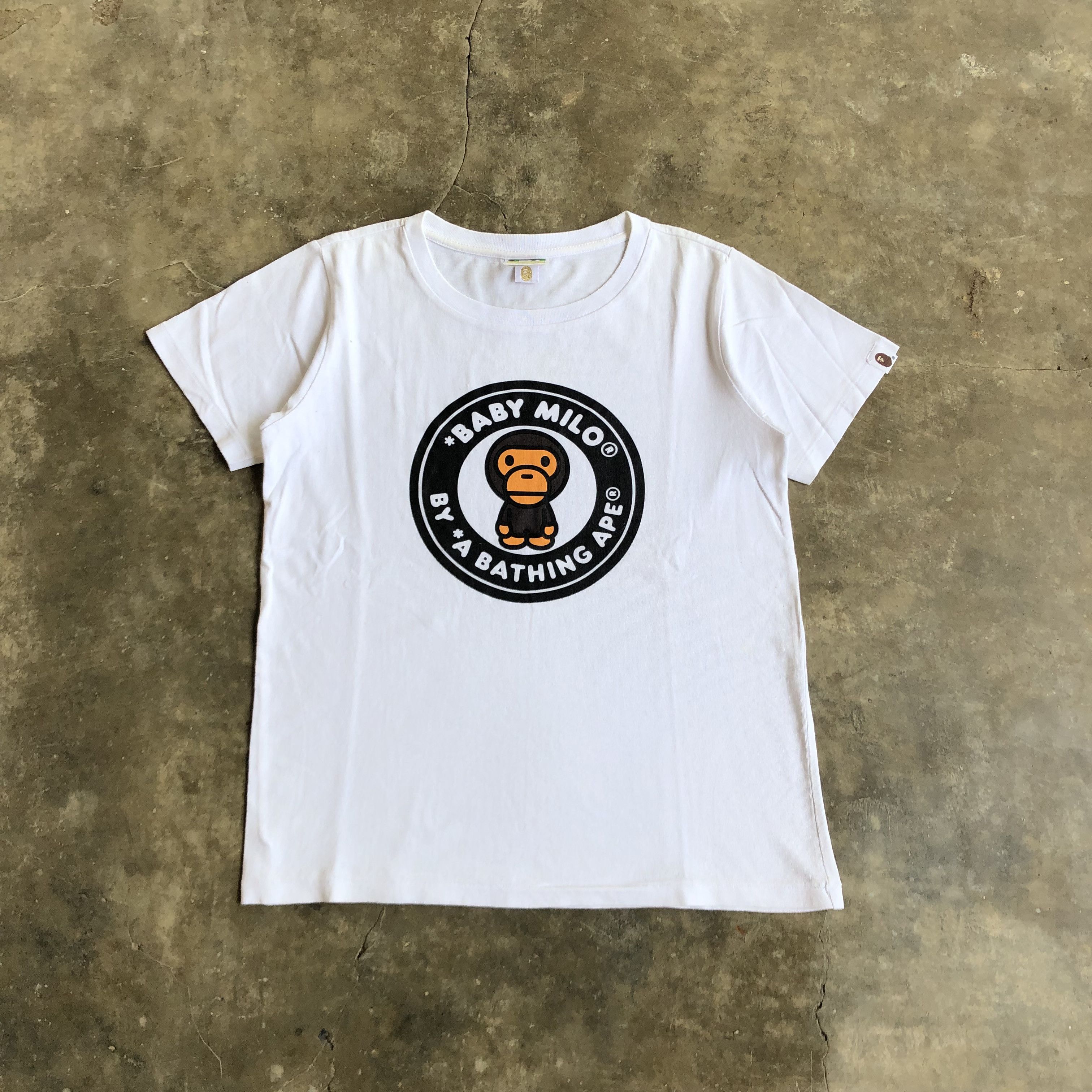 Bape × Nigo STEAL! 2000s Bape Baby Milo Family College Logo Tee 