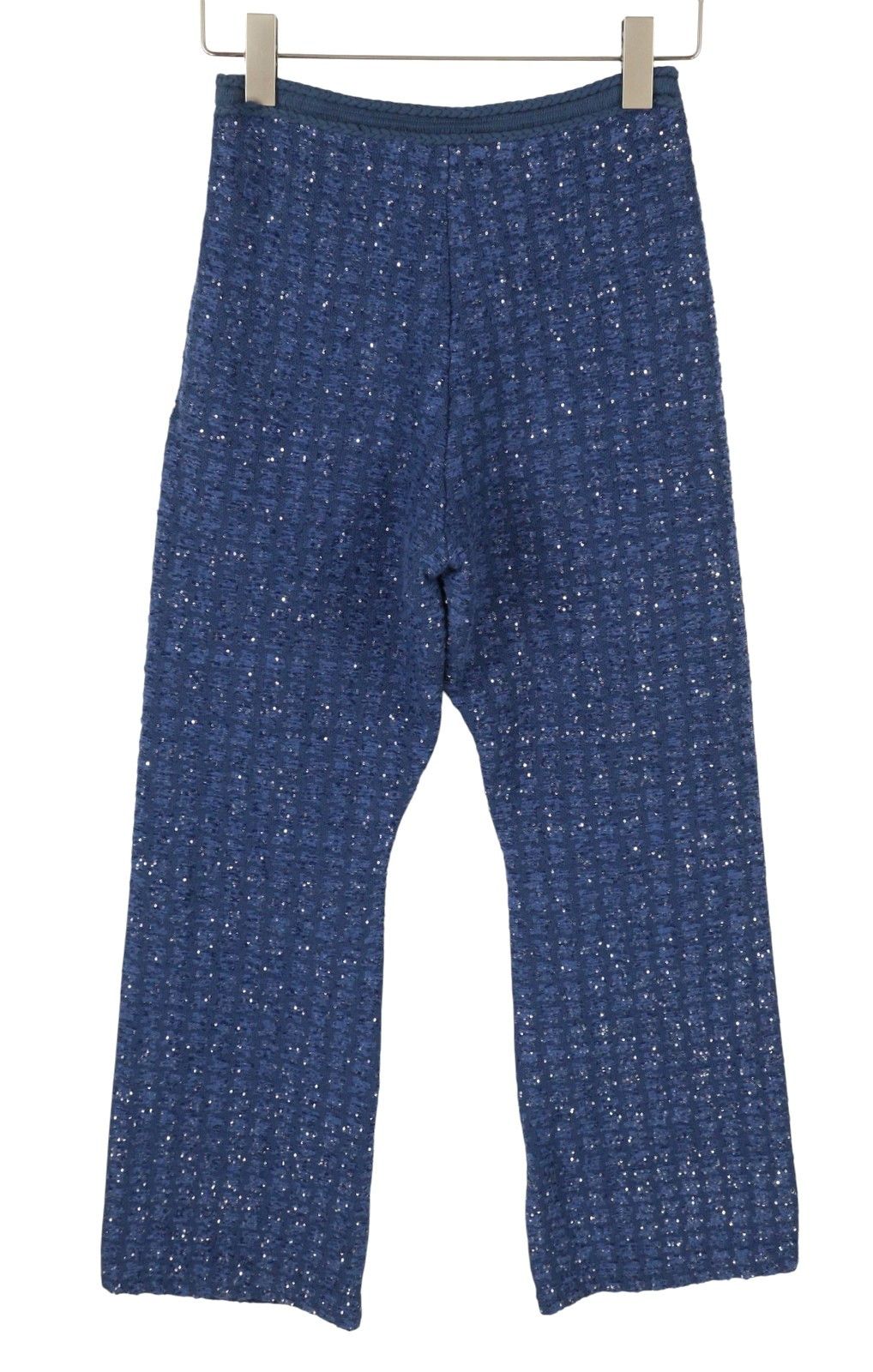 Sandro PALMIRA 36 S Blue Tweed Metallic Shiny Straight Fit 88505 Size 25" / US 0 / IT 36 - 4 Thumbnail