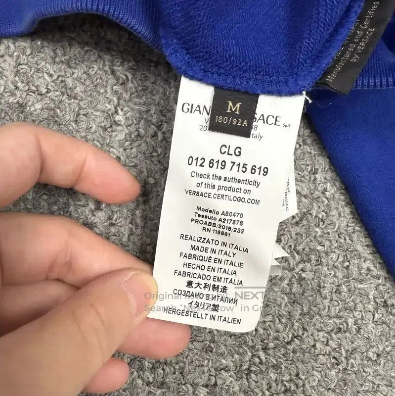 Versace Versace Blue Cotton Men's Sweatshirt . Size US M / EU 48-50 / 2 - 4 Thumbnail