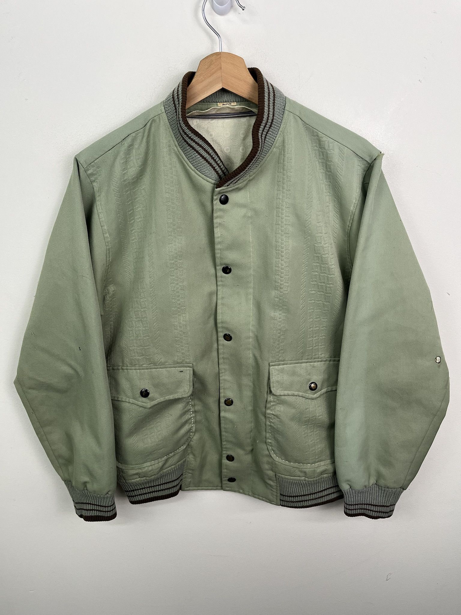 Vintage Vintage 1990s Jacket Jade Green Snap Button Embossed Coaches Jacket Size S Size US S / EU 44-46 / 1 - 1 Thumbnail