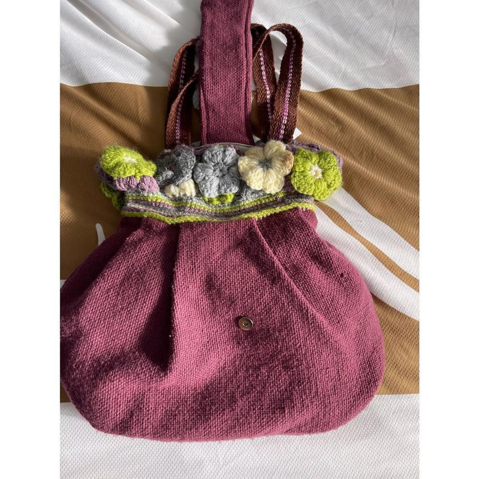 Handmade Vintage knit purse Size ONE SIZE - 3 Thumbnail