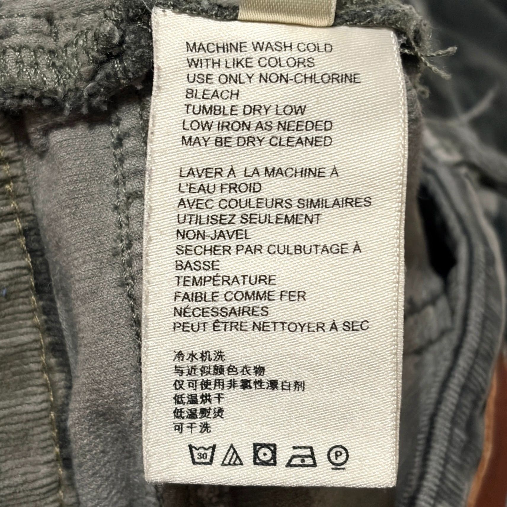 Vintage Pilcro & The Letterpress Pants Womens 26 Green Camo Corduroy High Rise Skinny Jeans (Button, Zip) - Machine Washable - 26in Waist, 24in Inseam Size 26" / US 2 / IT 38 - 5 Thumbnail