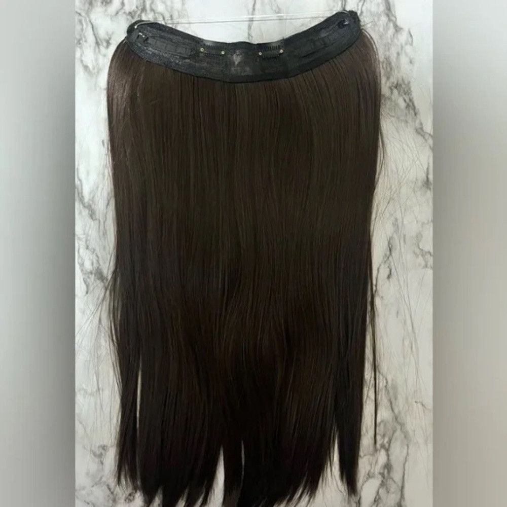 Other 22 In Invisible Wire Halo Dark Brown Wig Straight Hair Exte Size ONE SIZE - 4 Thumbnail