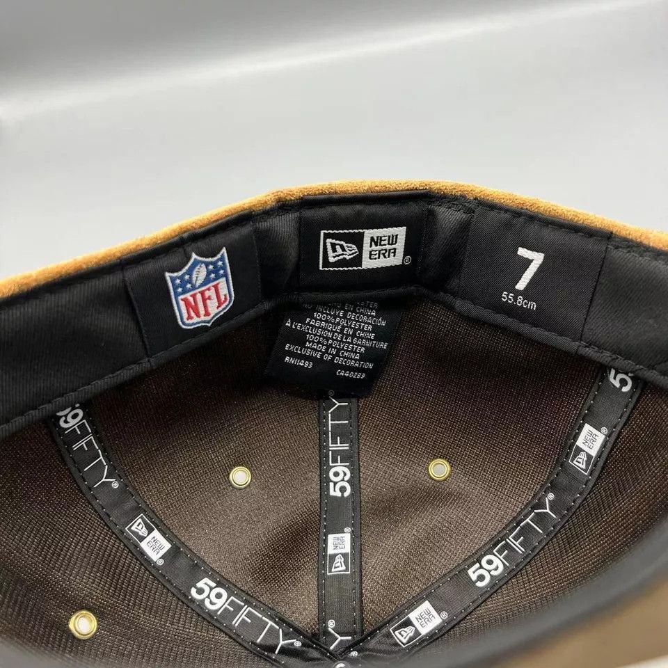 New Era Las Vegas Raiders Hat Men 7 Suede 59Fifty New Era Fitted Size ONE SIZE - 6 Thumbnail