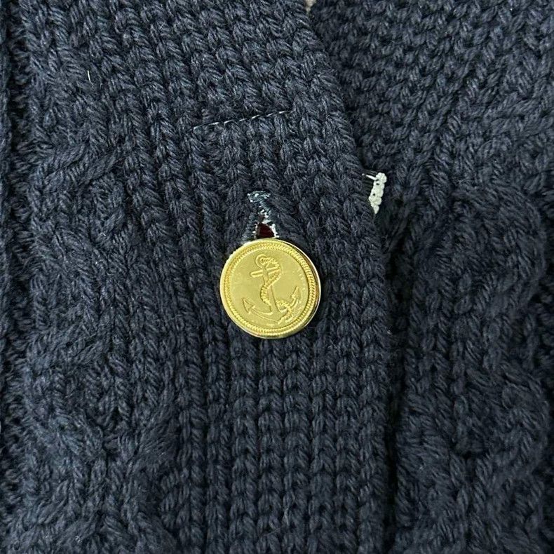 Thom Browne Thom Browne Size 38 Dark blue knitted sweater jacket 2505- Size US XXS / EU 40 - 4 Thumbnail