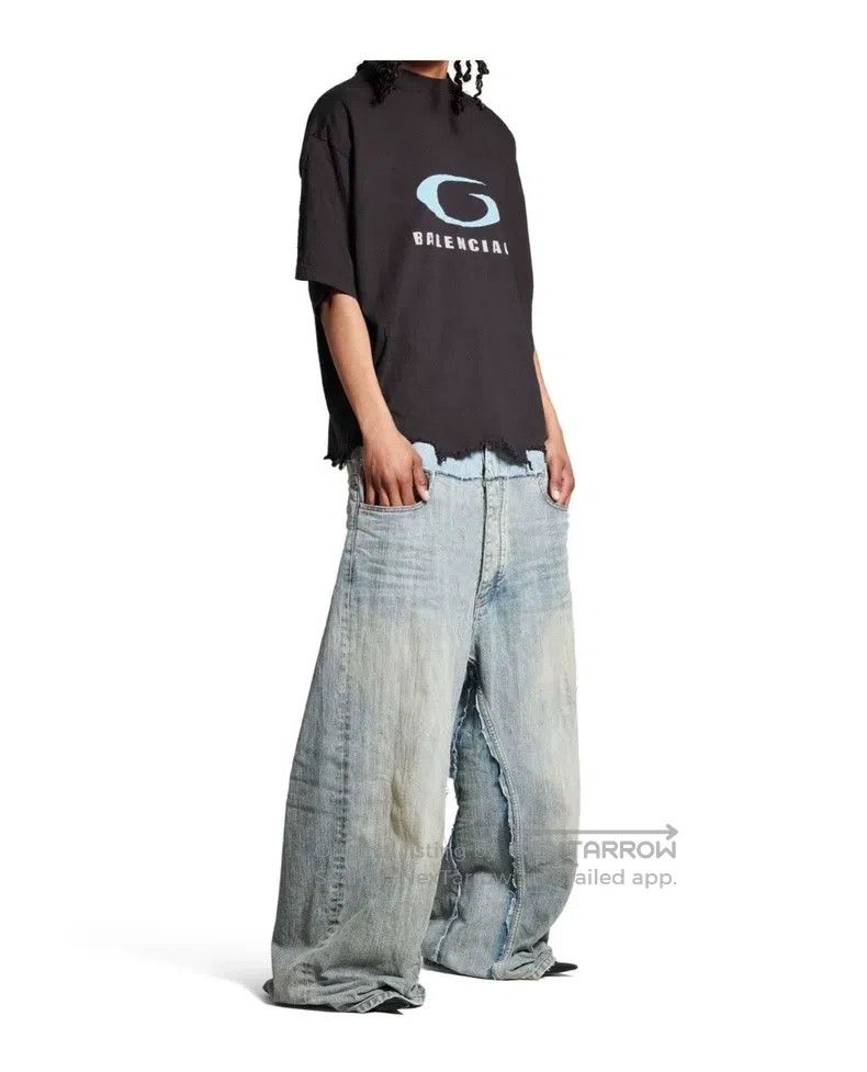 Balenciaga Balenciaga Bestseller Blue Ring Letter Short Sleeve T-Shir Size US S / EU 44-46 / 1 - 8 Thumbnail