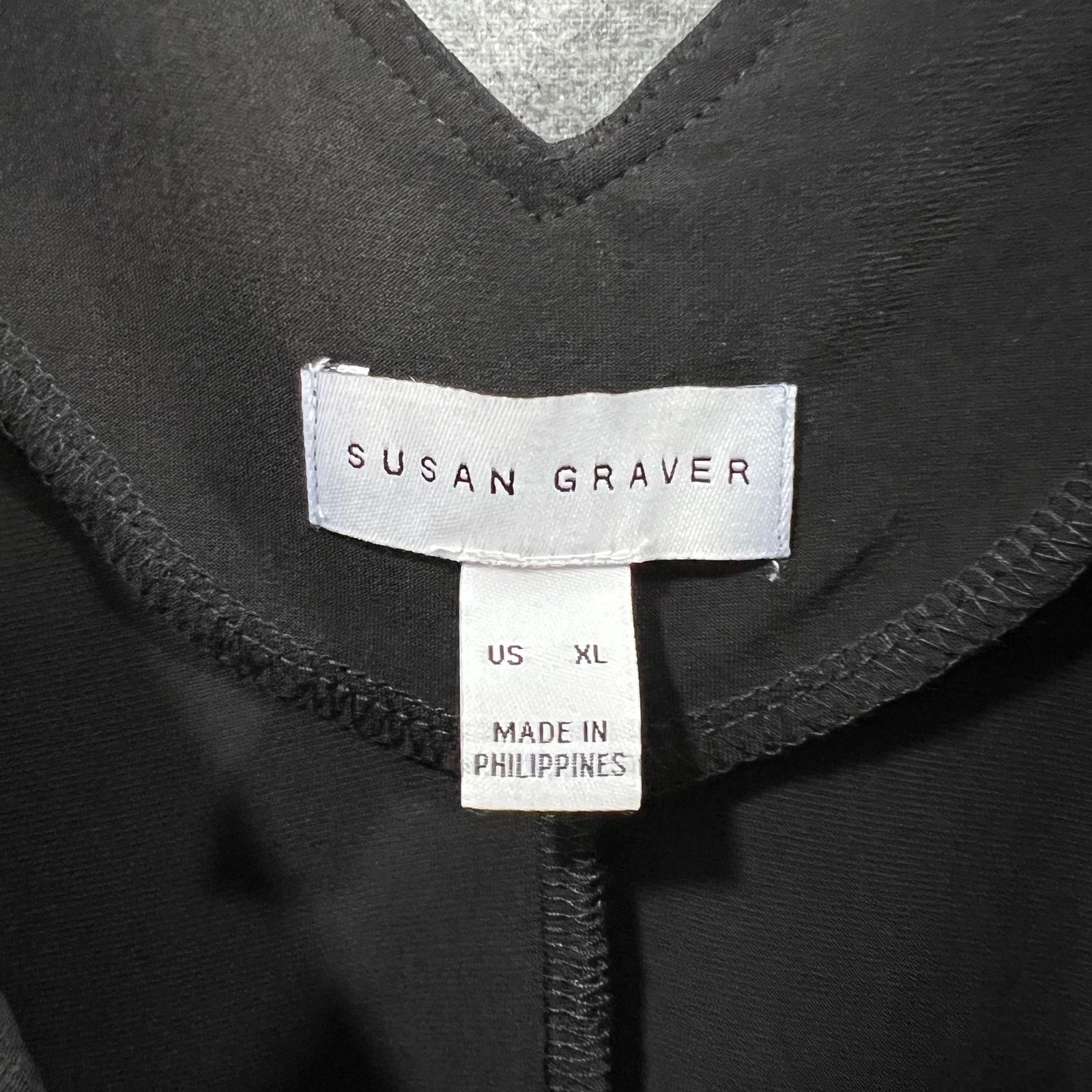 Other Susen Graver Liquid Knit Cap Sleeve Dress Black X-Large Size XL / US 12-14 / IT 48-50 - 3 Thumbnail