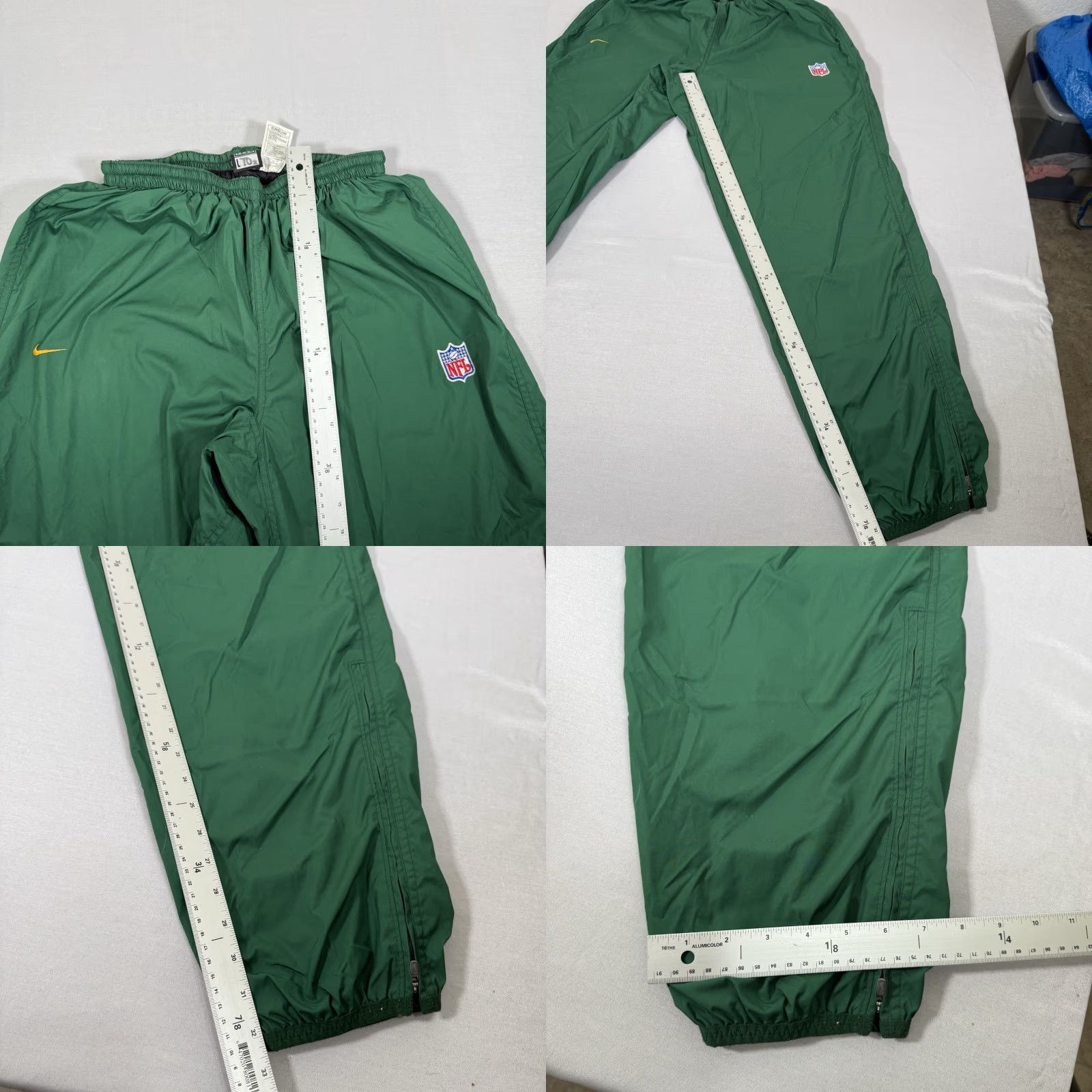 Nike VINTAGE Nike Pants Mens Large Track Windbreaker Green Bay Packers NFL Lined Y2K Size US 33 - 9 Thumbnail